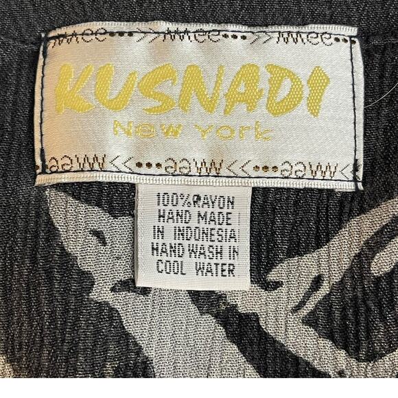 Kusnadi New York Vintage 90s Patchwork Rayon Vest Boho Artsy Hippie OS - Picture 2 of 8